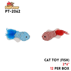 Pet Toy (Fish) assorted colors 2x6"