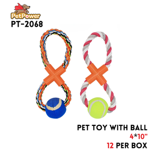 Pet Toy With ball 4x10"