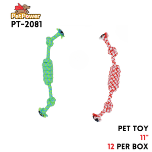 Pet Toy Assorted Colors 11" Long