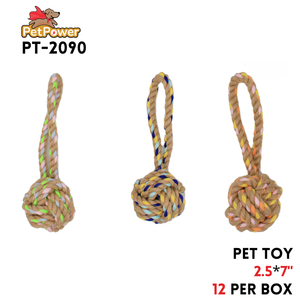 Pet Toy w/ball 2.5" x 7" long