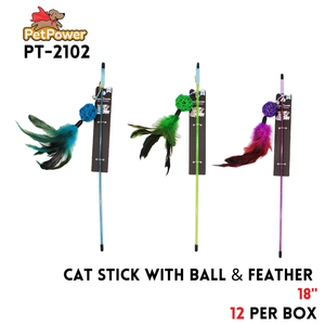 18" Cat Stick With ball