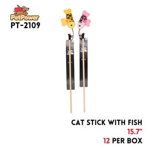 Cat Stick With Fish 15.7"