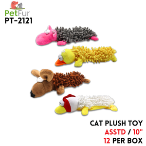 Cat Plush Toy,10",4 Colors Assted