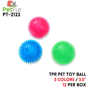 TPR Pet Toy Ball,3.5",3 Colors
