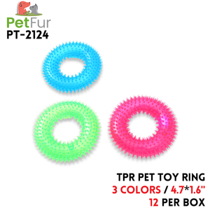 TPR Pet Toy Ring,4.7"*1.6", 3 Colors