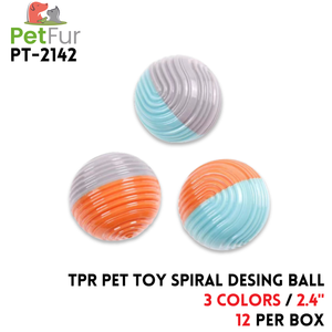 TPR Pet Toy Color Matching design Ball,2.4",3 Colors