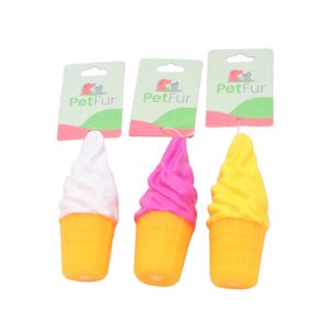 Pet Toy, Ice Cream, 4.7"x1.2",Vinyl,3 colors Assted