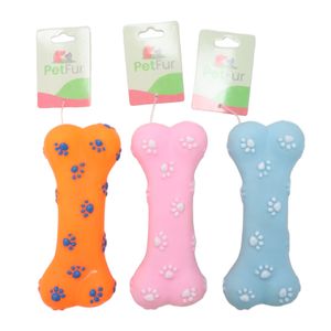 Pet Toy, Bone, 5.9"x2",Vinyl,4 colors Assted
