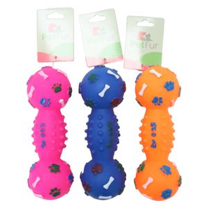Pet Toy, Bone, 7.1"x2.6",Vinyl,3 colors Assted