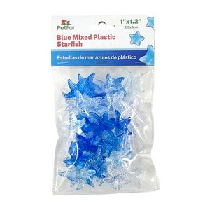 Plastic Starfish-Blue Mixed 1"-1.2", 50g,Plastic