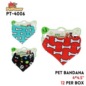 Pet bandana 4" x 4.5"
