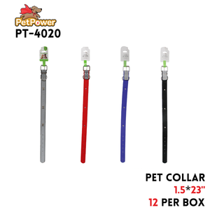 Pet Reflective Collar 23X1.5" Asst Colors