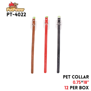 Pet Collar 18x0.75" Asst Colors