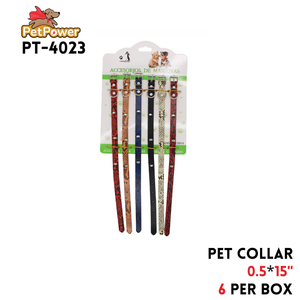 Pet Collar 15" x .5" Asst Colors