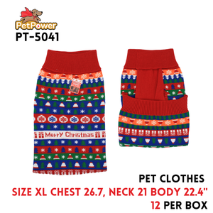 Pet Clothes XXL, Acrylic,Chest26.7" neck21" Body Leghth22.4"