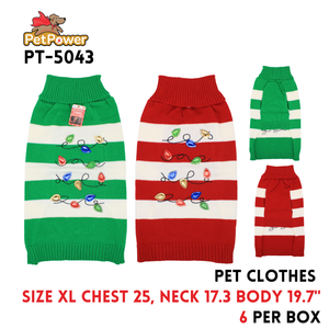 Pet Clothes XXL, Acrylic,Chest25" neck17.3" Body Leghth19.7