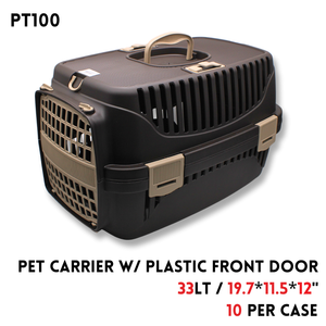Pet Carrier with Plastics Front Door 19.7"x11.5"x12"