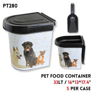 Pet Container Food W/wheels  33 L,16"x13"x17.4"