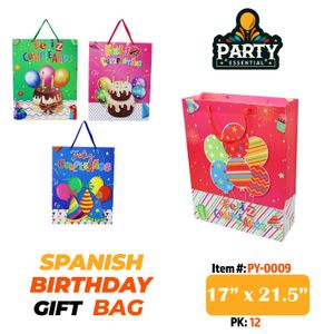 17"x21.5X6.5"Spanish Birthday Gift Bag