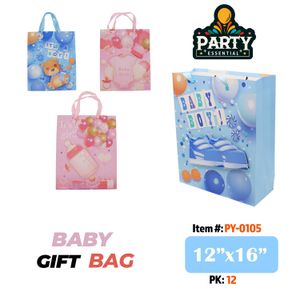 12"x16"X 4.5" 3D Baby Gift Bag