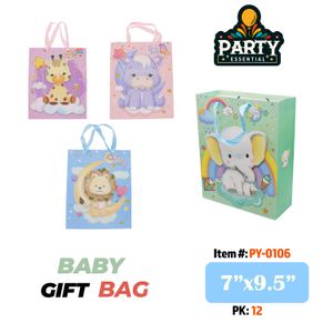 7"x9.5" X3" 3D Baby Gift Bag