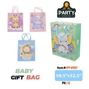 10.5"x12.5"X4" 3D  Baby Gift Bag