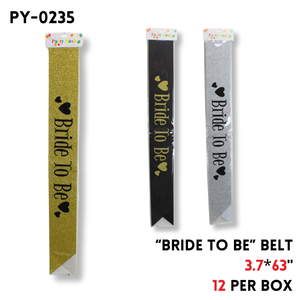 "Bride to be" belt 3.7"x63"