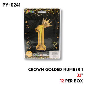 Crown Golded 32" Number 1