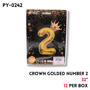 Crown Golded 32" Number 2