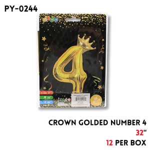 Crown Golded 32" Number 4
