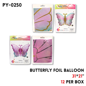 Butterfly foil balloon 31"x21"