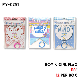 Boy & Girl Flag 118"
