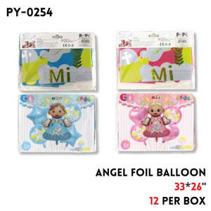 Angel foil balloon 33"x26"