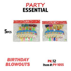 5pcs Birthday Blowouts