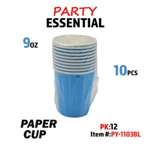 10pcs 9oz  Paper Cup Blue