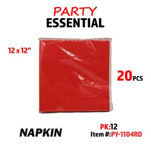 20pcs 12??x12"Napkin Redd