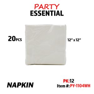 20pcs 12??x12"Napkin Whitee