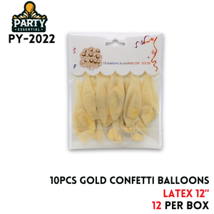 10pcs Gold Confetti Balloons 12",2.8/pcs,Latex