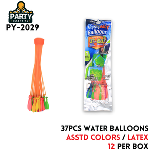 1 Pack Bunch O Balloons ,37pcs,Asstd colors,Latex