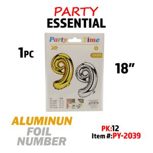 18"Aluminum Balloon Number 9