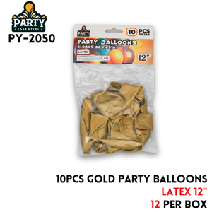 10pcs Gold Party Balloons 12",2.8g/pcs,Latex