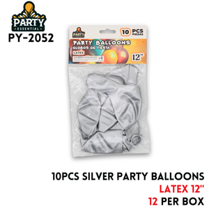 10pcs Silver Party Balloons 12",2.8g/pcs,Latex
