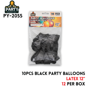 10pcs Black Party Balloons 12",2.8g/pcs,Latex