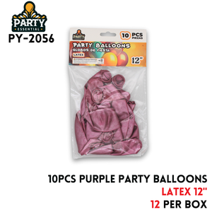 10pcs Purple Party Balloons 12",2.8g/pcs,Latex