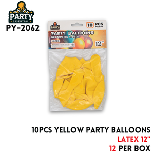10pcs Yellow Party Balloons 12",2.2g/pcs,Latex