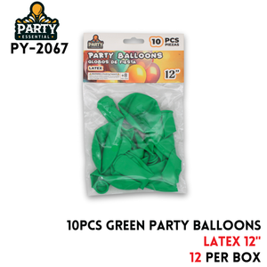 10pcs Green Party Balloons 12",2.2g/pcs,Latex
