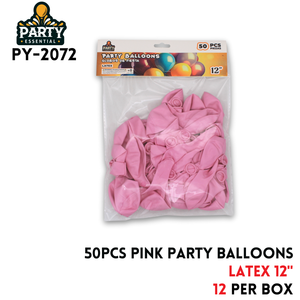 50pcs Pink Party Balloons 12",2.2g/pcs,Latex