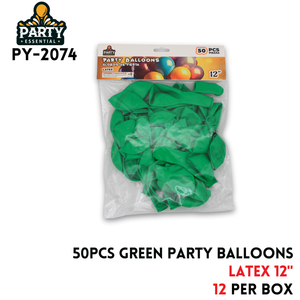 50pcs Green Party Balloons 12",2.2g/pcs,Latex
