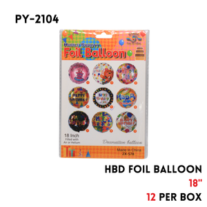 1pc Foil Balloon18"D,Happy Birthday in Spanish,hydrogen