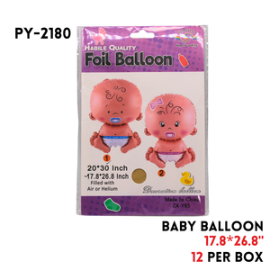 1PCBoy&Girl Baby Shape Foil Balloon 17.8"x26.8"hydrogen